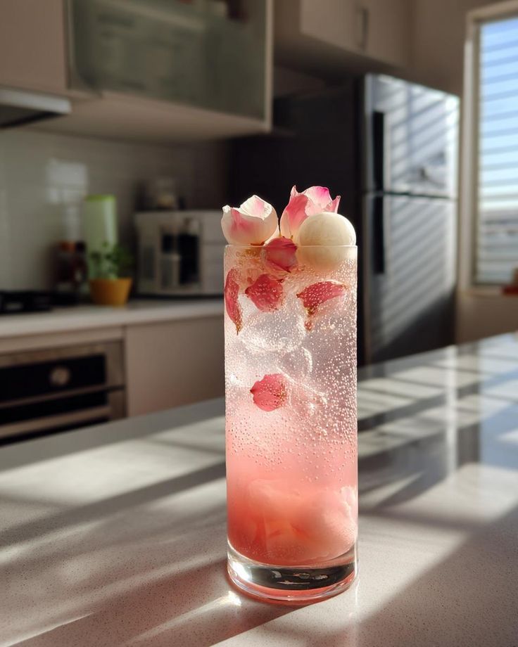 Rose and Lychee Fizz